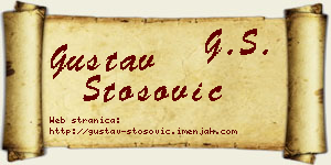 Gustav Stošović vizit kartica